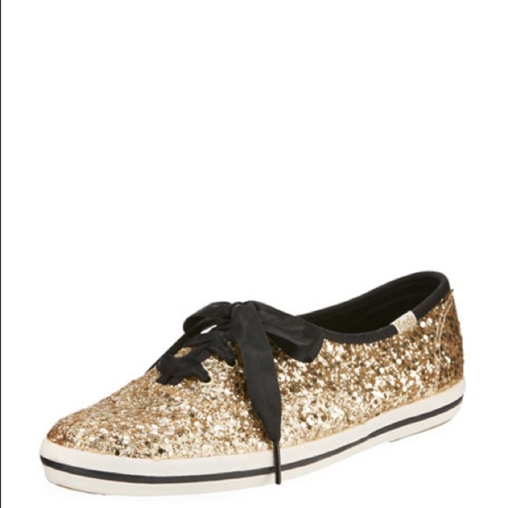 Gold Glitter Keds X Kate Spade